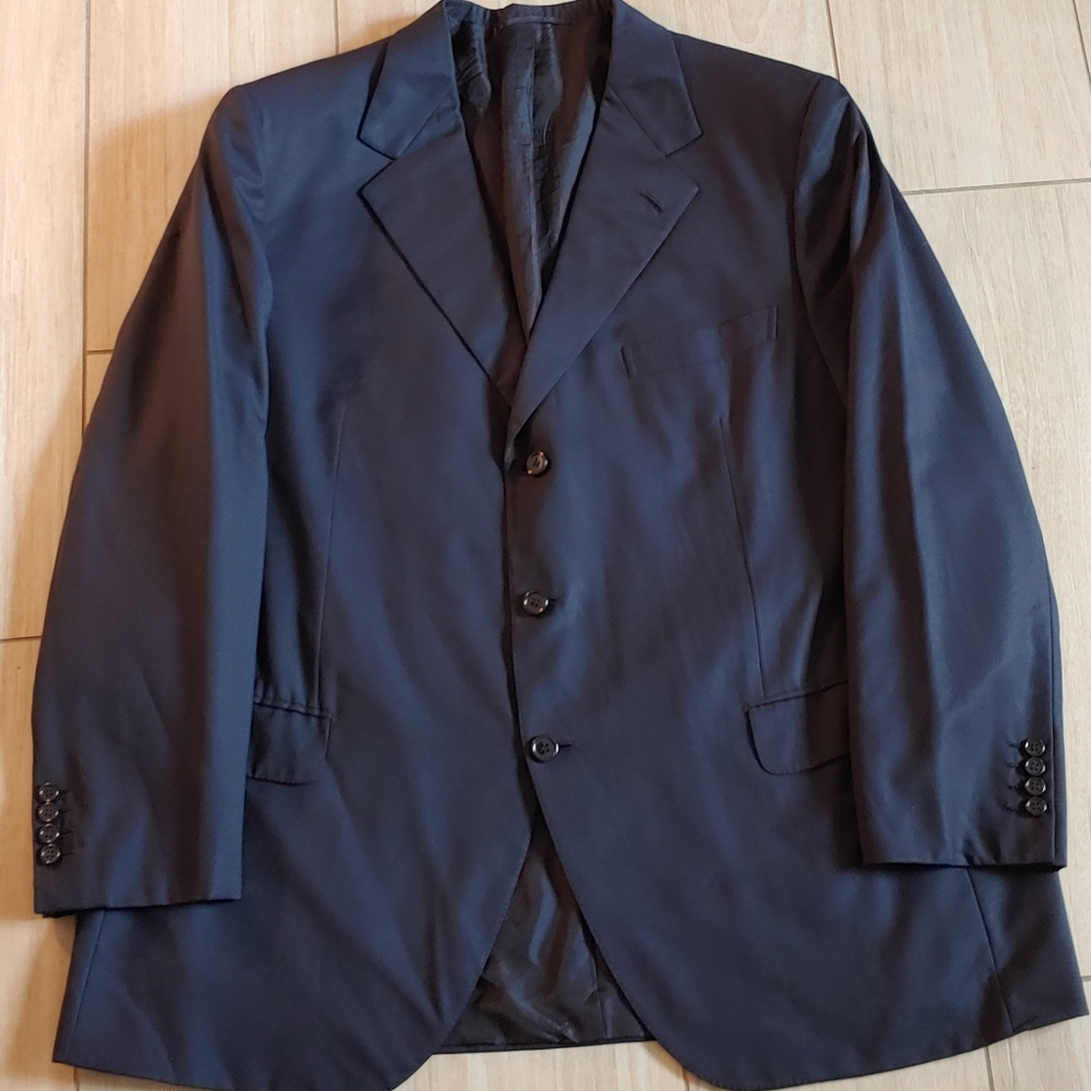 Brioni Navy 3 Button Jacket 44 R